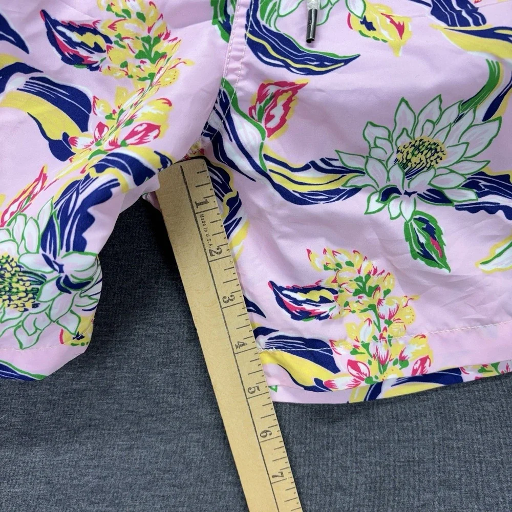 Polo Ralph Lauren Swimwear Shorts Mens M Pink Floral Hawaiian Beach Resort Beach